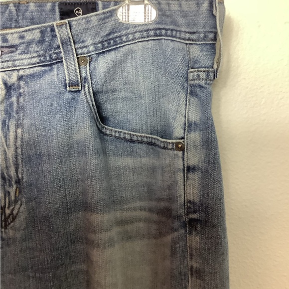 Adriano Goldschmied Men’s Blue jeans “ Everett “Size 34 X 32  distress med wash. - Picture 10 of 16